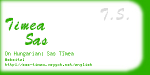 timea sas business card